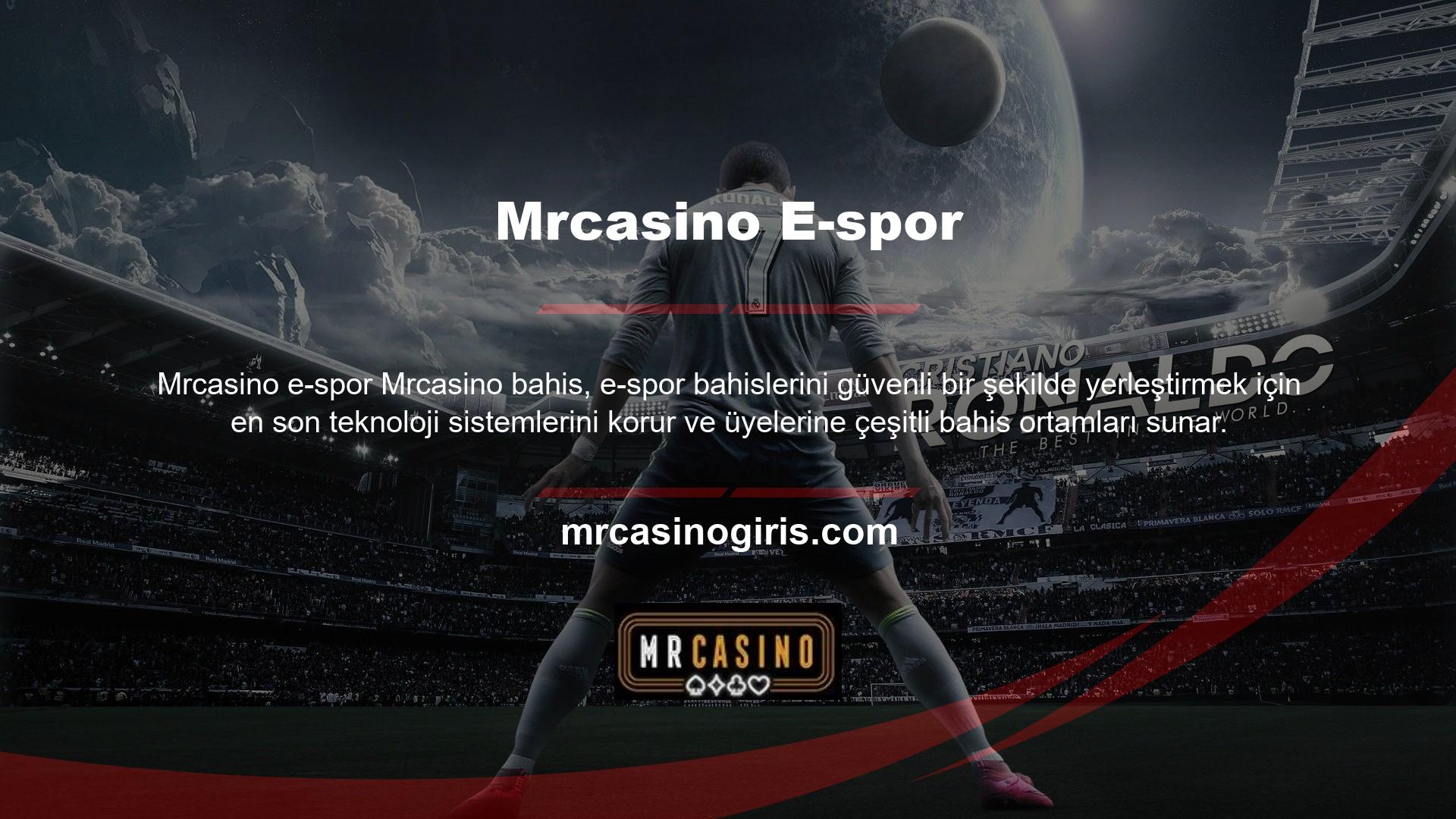 Mrcasino derecelendirmeleri, analizleri, destek hizmetleri ve canlı elektronik spor bahisleri